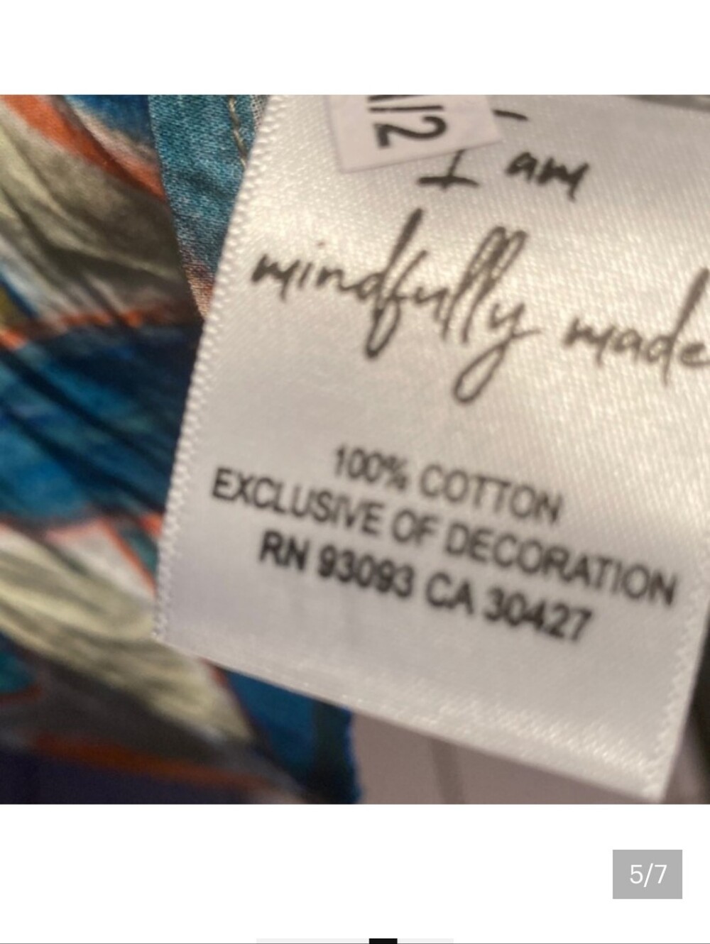 NWT Nic & Zoe Colorful Abstract Leaf Button-Front Tunic 1X - Picture 4 of 7